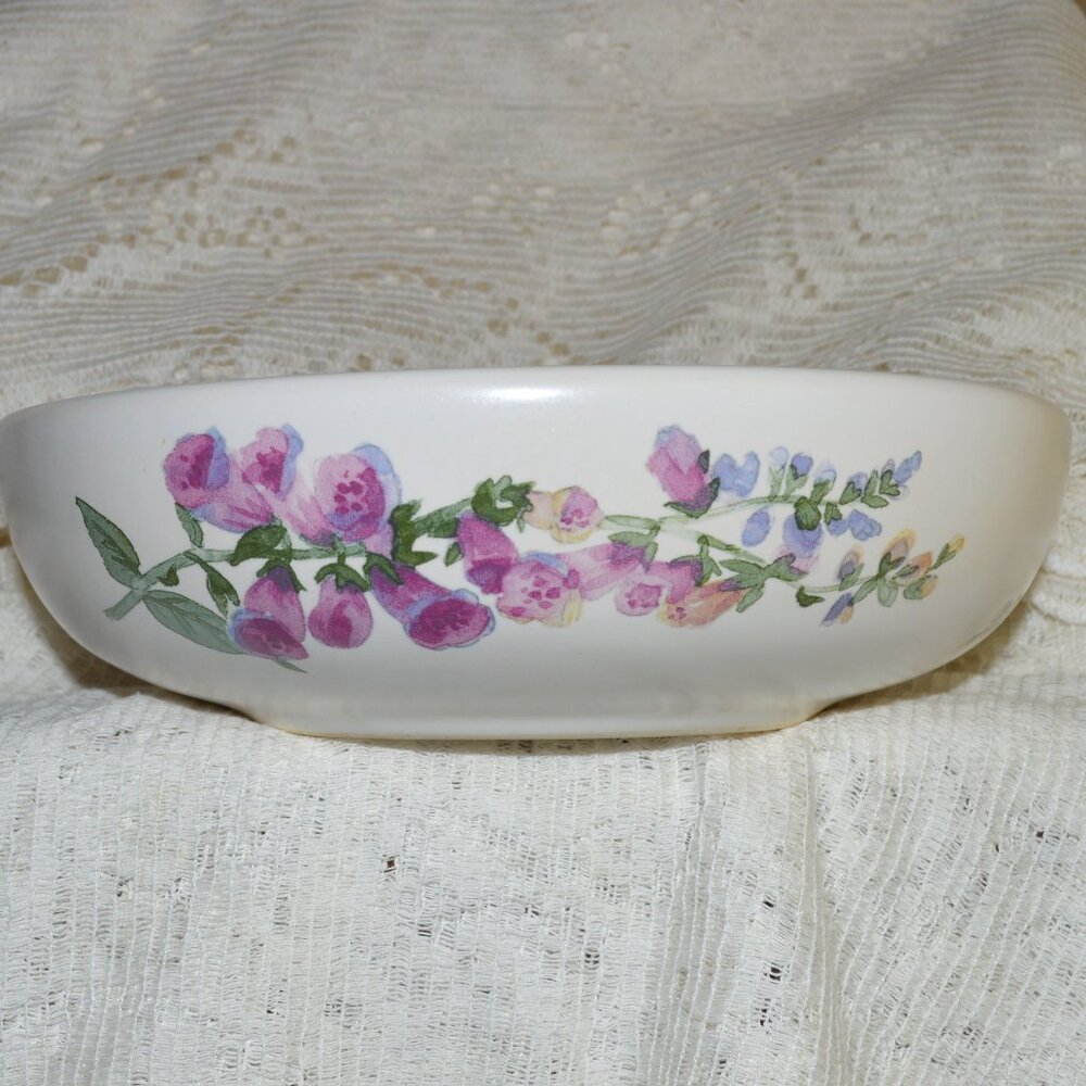 Vintage Pfaltzgraff Cape May Vegetable Bowl Pink Floral Pattern 8" Diameter